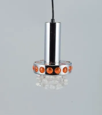 RAAK The Netherlands. Designer Lamp In Chrome Orange Plastic And Clear Glass. • $340
