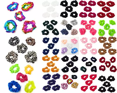 5-20 Pack Hair Scrunchies Velvet Bobbles Elastic School Hair Holder Bands UK • £3.19