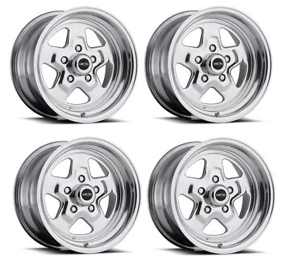 Set 4 15  Vision American Muscle 521H Nitro Polished Wheel 15x7 4x4.25 Rims 20mm • $568