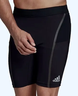 ADIDAS Saturday Tight Compression Black Running 1/2 Tights Short Men S M L XL 2X • $55