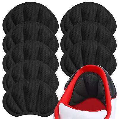 Back Of Heel Cushion Pads Adhesive Heel Grips Inserts For Boots Shoes 8Pcs Black • $9.39
