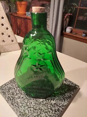 Vintage Green Glass Spearmint Bottle With Original Cork  • $7.88