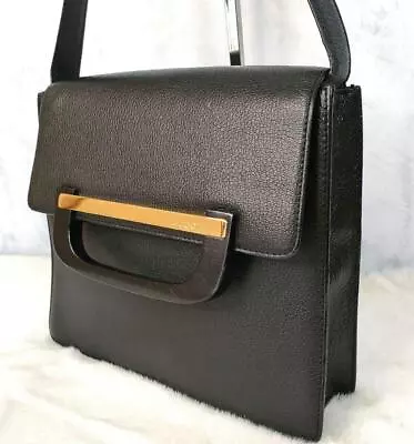 VINTAGE OLD Gucci Black Leather Shoulder Bag AM501 • $150