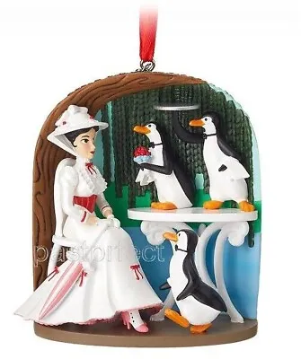 Disney Mary Poppins Penguin Jolly Holiday Sketchbook Xmas Ornament Boxed New • $69.99