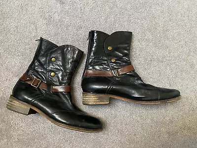 $19.50 • Buy EVERYBODY By BZ MODA Leather Ankle Boots Heel Zipper EUR Size 41 / US Size 10