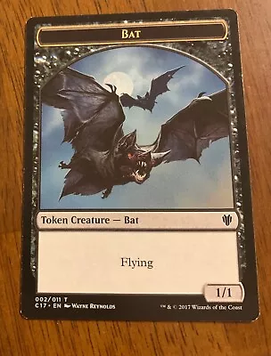 Bat / Vampire Token #004/002 - Commander 2017 - MTG Magic Card - LP • $4.37