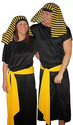 Deluxe Couples Egyptian Cleopatra Pharaoh & King Tutankhamun Fancy Dress Costume • £24.95