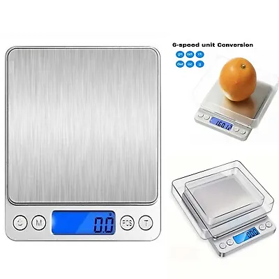 Digital Weight Scale Kitchen Jewelry Gold Grain Food MiniSize Gram 3000g X 0.1g • $8.50