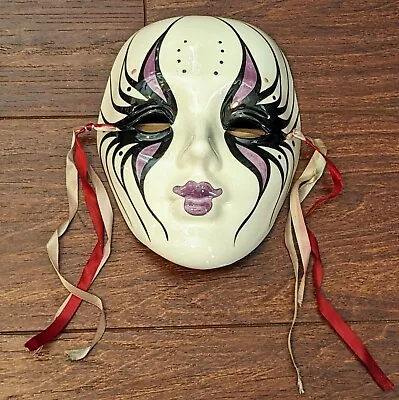 VTG 1989 Mardi Gras Artist Signed Ceramic New Orleans Decorative Masquerade Mask • $13.50