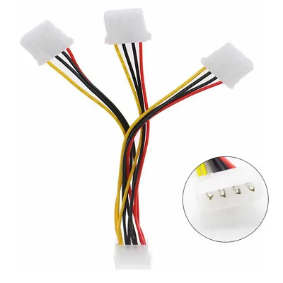 4 Pin IDE Molex To 3 SATA Power Cable Splitter Adapter 1 Male To 3 Female Cord • $2.49