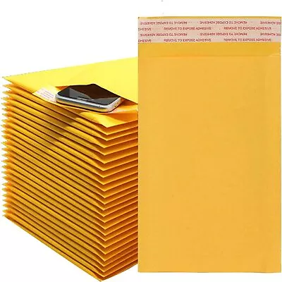 Kraft Bubble Mailers Shipping Mailing Padded Bags Envelopes Self-Seal Any Size • $9.08