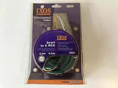 £3.99 • Buy IXOS 5M Scart To 6 RCA/ Phono Cable/ Lead | Gold Plated