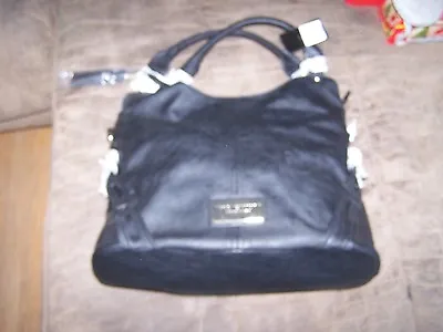 NWT New Purse By Marc New York Andrew Marc Black With Leopard Inside & Shoulder • $65