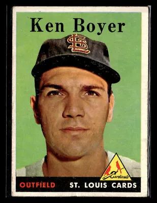 1958 Topps Baseball #350 Ken Boyer Card - VG              #5429 • $4