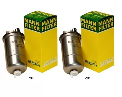 Mann Pair Set Of 2 Fuel Filters For Volkswagen Passat Beetle Golf Jetta • $46.96