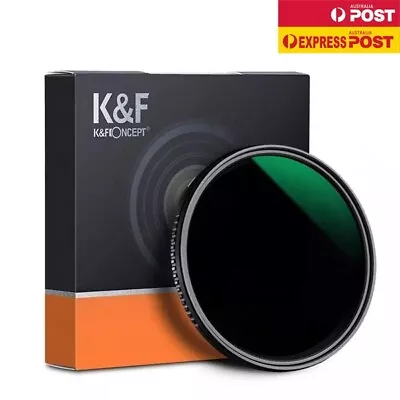 K&F Concept 58mm ND8-ND2000 Slim Frame MC VND Variable Neutral Density Filter • $55