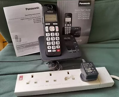 Panasonic KXTGE820E Single DECT Cordless Answering System Landline Telephone • £14.40