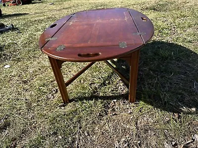 Antique Mahogany Butler Tray Coffee Table • $99.99