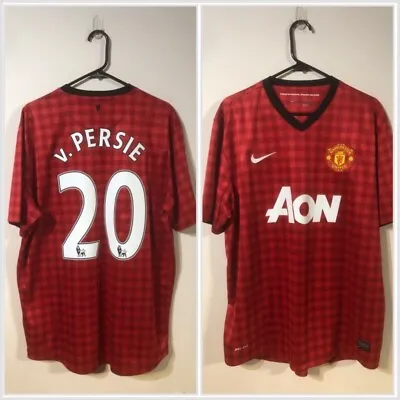 V. Persie #20 Manchester United 2012/13 Home XL Shirt Nike Excellent Condition • £75