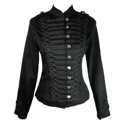 Women’s Black Parade Ladies Jacket Steampunk Military Punk Rock Gothic • £65.63