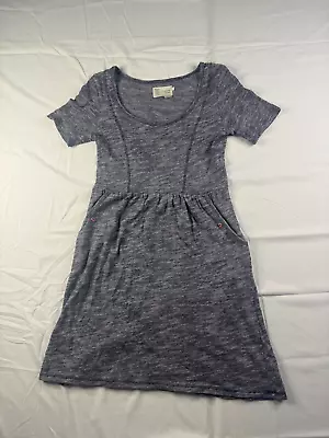 Anthropologie Saturday Sunday Dress Women Size XS Maxi Heather Gray Short Sleeve • $29.99