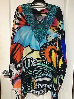 Camilla Franks Kaftans Silk Short Hooded Kaftan Dress O/s Rare Oldie  • $269.99