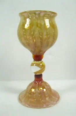 Murano Venetian Art Hand Blown Glass Cordial Goblet  • $149.99
