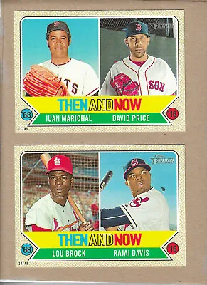 Serial #'d To 49 JUMBO 5x7  Topps Heritage Then & Now 2017 You Pick $3.99 • $3.99