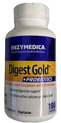 Enzymedica Digest Gold + Probiotics 180 Caps Optimal Digestive Support EXP 11/24 • $41.98
