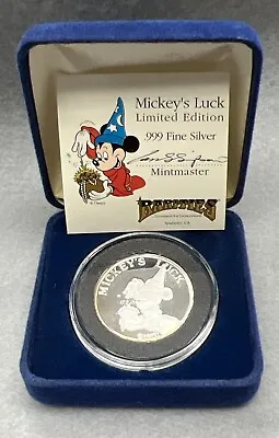 Mickey Mouse Good Luck Coin 1/2 Troy Oz. Silver Disney Collection .999 Silver • $48.99