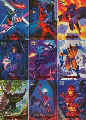 1994 Fleer MARVEL MASTERPIECES Base Holofoil & Gold Signature Pick From List • $1