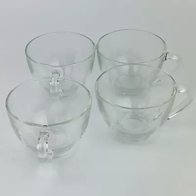 Arcoroc France Glass Tea / Espresso Cups Set Of 4 Vintage Clear 4 Oz Demitasse • $21.99