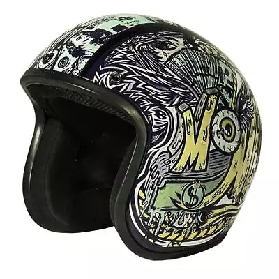 Daytona Helmets Daytona Cruiser Half Face W/Money DOT Approved Motorcycle Helmet • $113.36