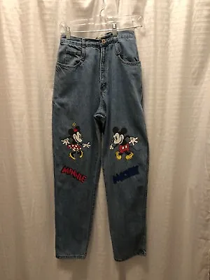 $59.95 • Buy Disney JouJou Mickey Minnie Mouse Jeans High Waist Vintage