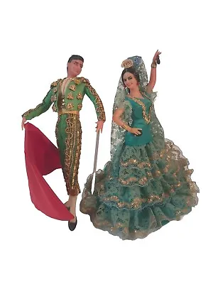 Rare! Vintage Marin Chiclana Spanish Bullfighter And Dancer Lolita Dolls 8” • $32