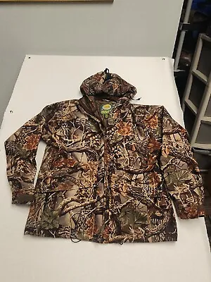 Cabelas Whitetail Clothing Gore Tex Hooded Jacket Realtree Camo Mens Size L  • $55.24