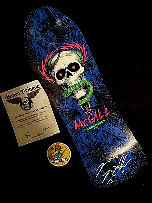 RARE SIGNED Mike Mcgill Bones Brigade 14 Powell Peralta Skateboard Deck COA • $459.99