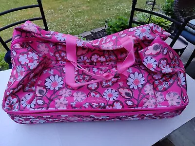 Vera Bradley Lighten Up Foldable Rolling Duffel Blush Pink Large Handle • $99.99