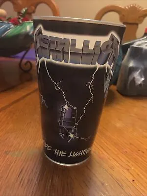 METALLICA LIMITED EDITION RIDE THE LIGHTNING ETCHED PINT GLASS- Mint Cond.. • $100