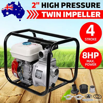 8HP Water Pump Petrol 4-Stroke OHV High Flow Pressure Fire Fighting Irrigation • $233.95