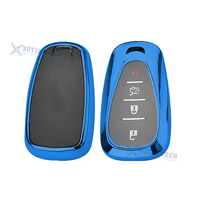 Full Protect Blue Smart Key Fob Cover For Chevrolet Camaro Malibu Cruze Spark • $12.97