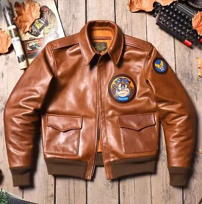 Leather A-2 Aviator Military WWII US Army Air Forces Flight Bomber Pete Jacket • $260