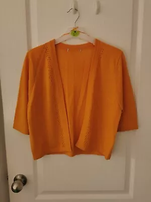 Peacocks Yellow/Mustard Cardigan. Size 14 • £2