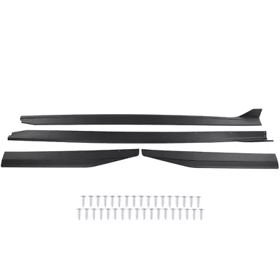 Fit For 15-23 Ford Mustang GT500 Style Side Skirts Rocker Panel Matte Black • $84.73