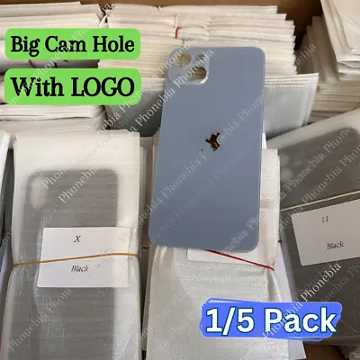 Replacement Rear Back Glass Big Hole For IPhone 14 13 12 11 Pro XR XS X 8 SE Lot • $8.46