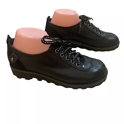 London Underground Women's Platform Shoe Size 8.5 Oxford Creepers Leather Chunky • £47.24