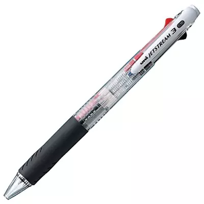 Uni Ballpoint Pen Jetstream 3 Color Black Red Blue Ink 0.38mm Transparent • $9.76