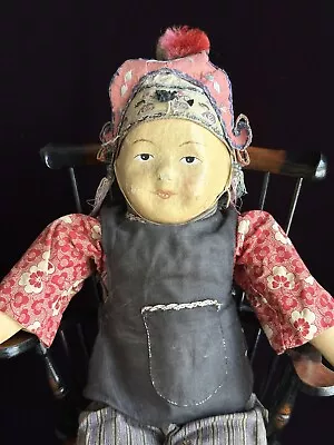 Antique Chinese Oil Painted Martha Chase Style FIve Finger Ching Mission Doll • $260