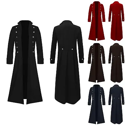 Mens Vintage Tailcoat Jacket Goth Steampunk Formal Gothic Victorian Frock Coat • $81.99