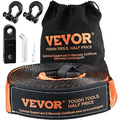 VEVOR Winch Recovery Kit 5PCS Kinetic Rope Snatch Strap Shackle 4X4 4WD Off Road • $68.99